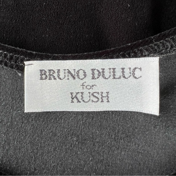 VTG Bruno Duluc Kush Black Velvet Scoop Neck Skater Dress Whimsigoth Witchy XL - Picture 9 of 11